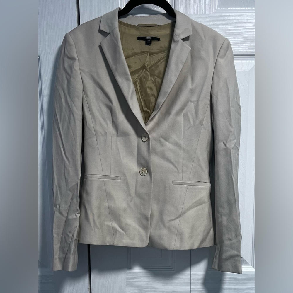 Women's Hugo Boss Cream Colored 2 Button Blazer
